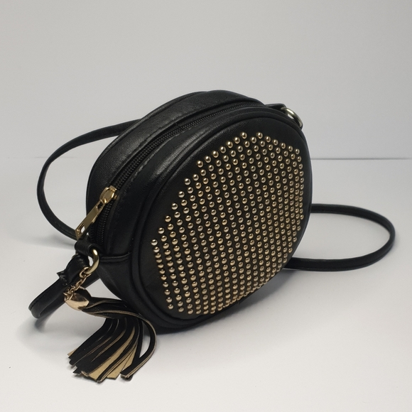 Neon Hart crossbody black faux leather studded bag - Picture 16 of 16